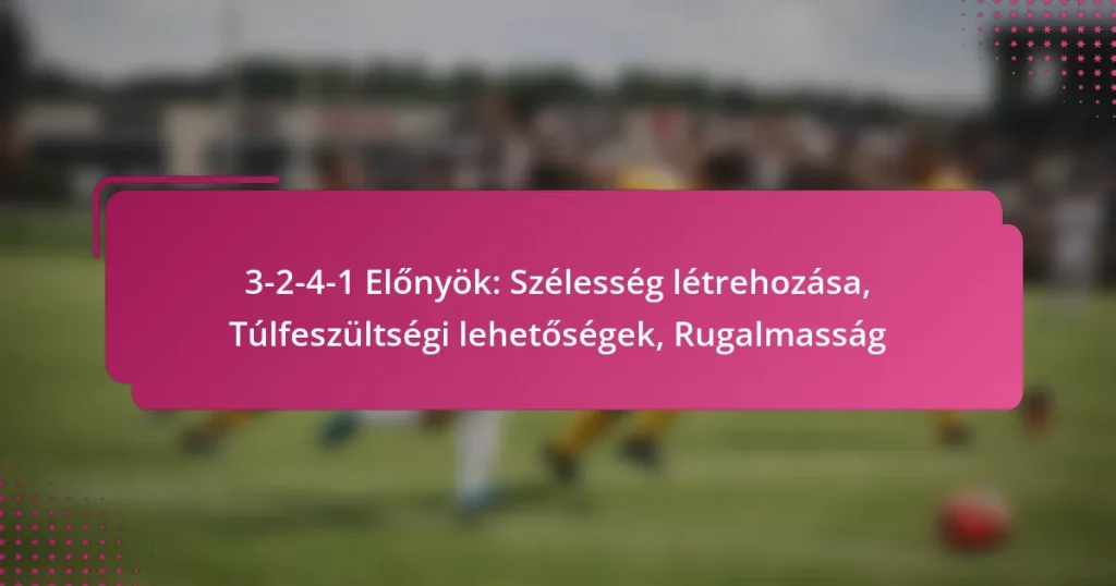 3-2-4-1 Előnyök: Szélesség létrehozása, Túlfeszültségi lehetőségek, Rugalmasság