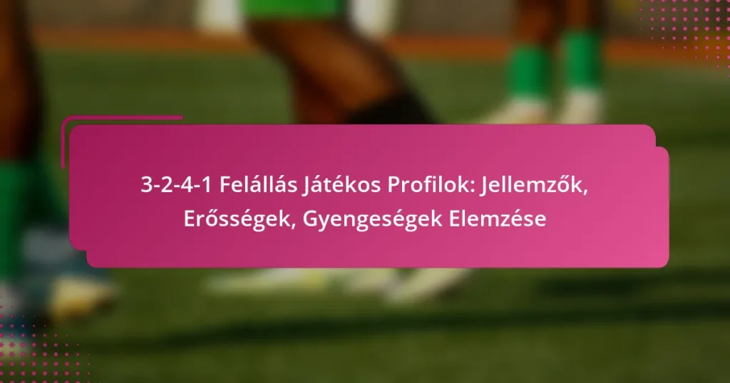 3-2-4-1 Felállás Játékos Profilok: Jellemzők, Erősségek, Gyengeségek Elemzése