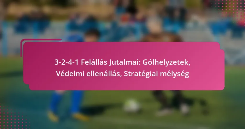 3-2-4-1 Felállás Jutalmai: Gólhelyzetek, Védelmi ellenállás, Stratégiai mélység