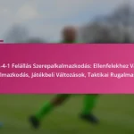 3-2-4-1 Felállás Szerepalkalmazkodás: Ellenfelekhez Való Alkalmazkodás, Játékbeli Változások, Taktikai Rugalmasság