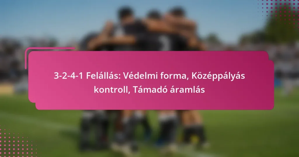 3-2-4-1 Felállás: Védelmi forma, Középpályás kontroll, Támadó áramlás