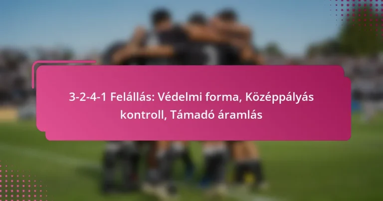 3-2-4-1 Felállás: Védelmi forma, Középpályás kontroll, Támadó áramlás