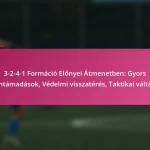 3-2-4-1 Formáció Előnyei Átmenetben: Gyors ellentámadások, Védelmi visszatérés, Taktikai váltások