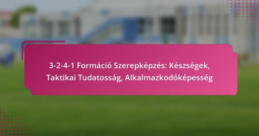3-2-4-1 Formáció Szerepképzés: Készségek, Taktikai Tudatosság, Alkalmazkodóképesség