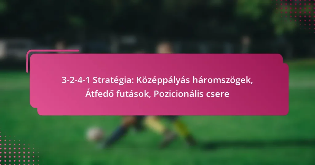 3-2-4-1 Stratégia: Középpályás háromszögek, Átfedő futások, Pozicionális csere