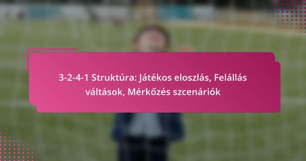 3-2-4-1 Struktúra: Játékos eloszlás, Felállás váltások, Mérkőzés szcenáriók