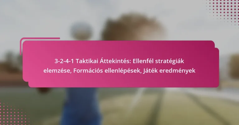 3-2-4-1 Taktikai Áttekintés: Ellenfél stratégiák elemzése, Formációs ellenlépések, Játék eredmények