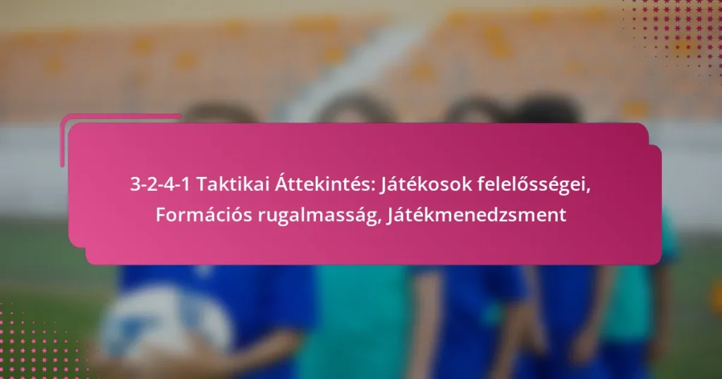 3-2-4-1 Taktikai Áttekintés: Játékosok felelősségei, Formációs rugalmasság, Játékmenedzsment