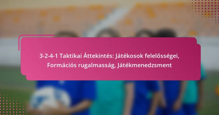 3-2-4-1 Taktikai Áttekintés: Játékosok felelősségei, Formációs rugalmasság, Játékmenedzsment