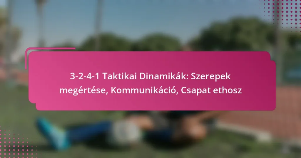 3-2-4-1 Taktikai Dinamikák: Szerepek megértése, Kommunikáció, Csapat ethosz