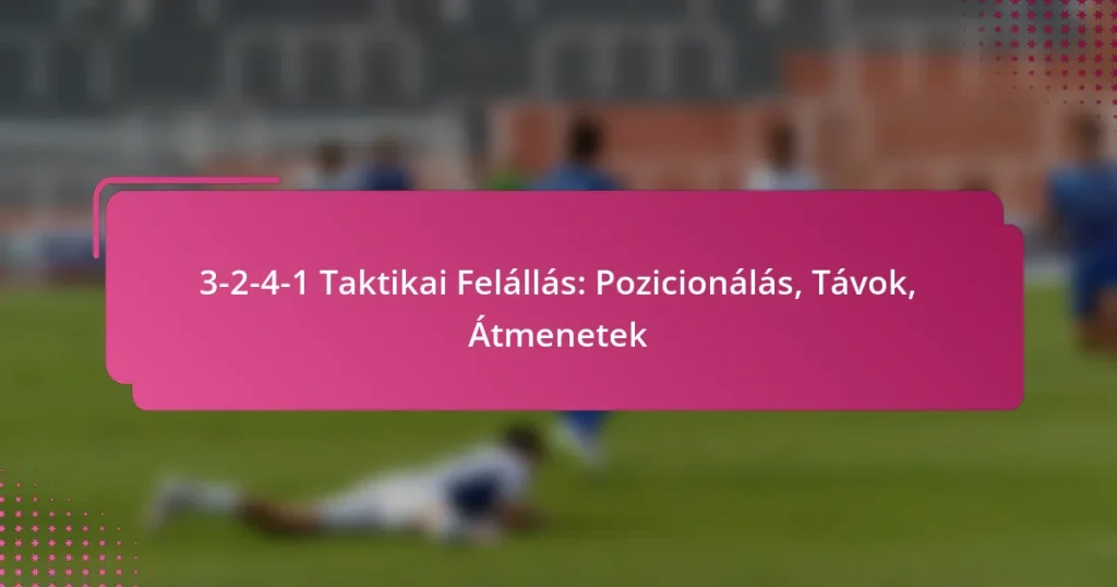 3-2-4-1 Taktikai Felállás: Pozicionálás, Távok, Átmenetek