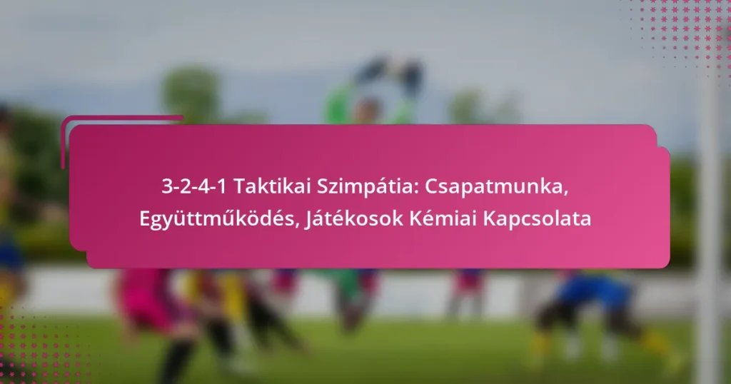 3-2-4-1 Taktikai Szimpátia: Csapatmunka, Együttműködés, Játékosok Kémiai Kapcsolata